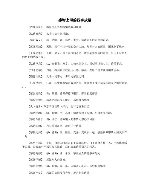 感谢上司的四字成语