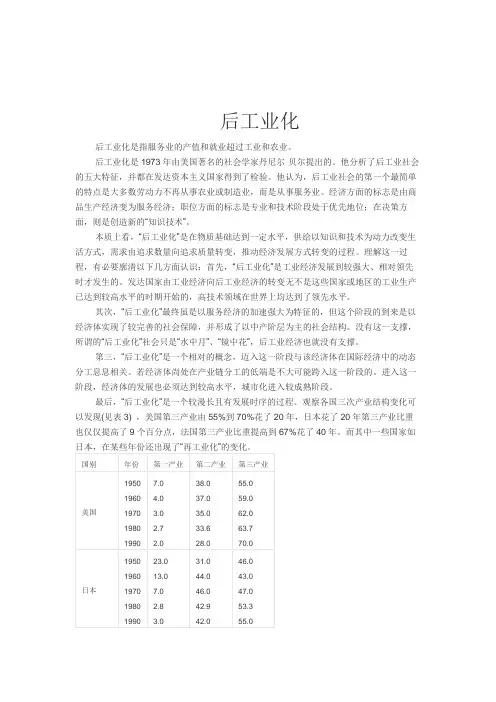 后工业化