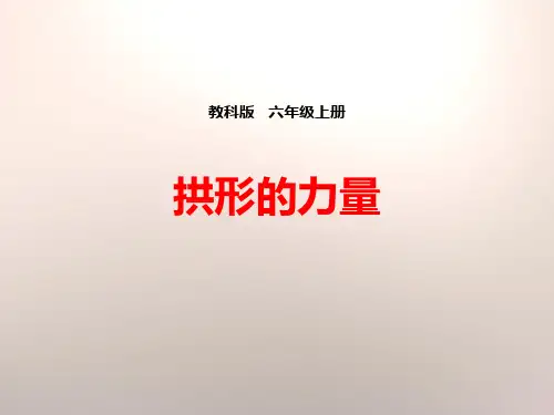 教科版科学《拱形的力量》PPT课件