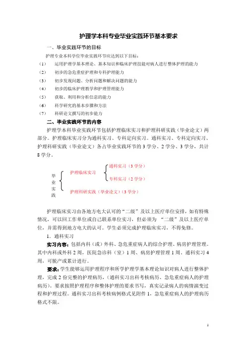 护理学本科毕业材料撰写要求