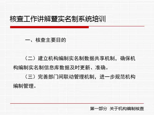 核查工作讲解暨实名制系统培训精品PPT课件