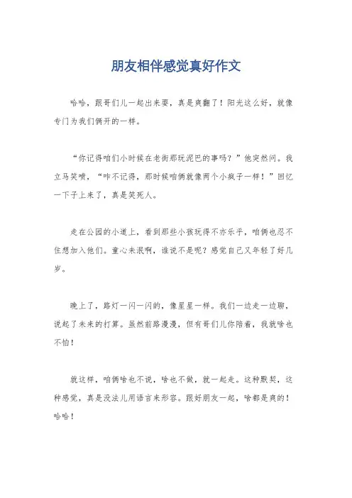 朋友相伴感觉真好作文