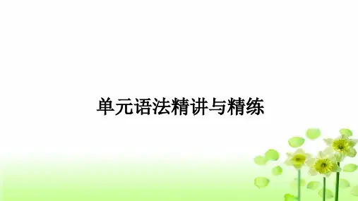 人教版八年级英语下册Unit 3单元语法精讲与精练课件