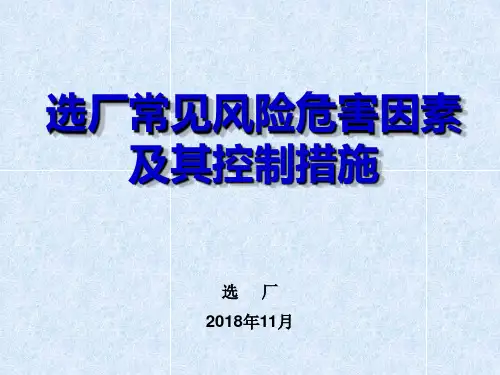 选矿厂专题安全培训1
