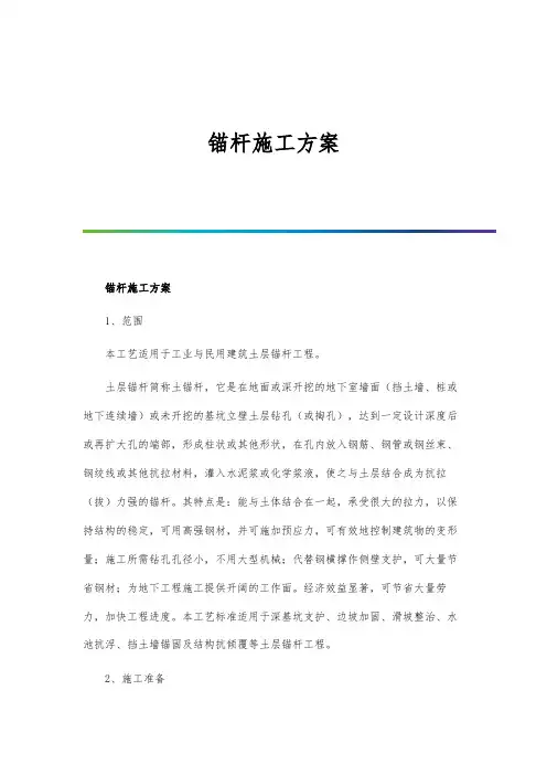 锚杆施工方案