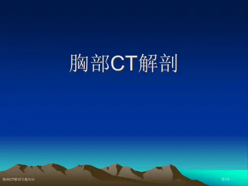 胸部CT解剖专题知识