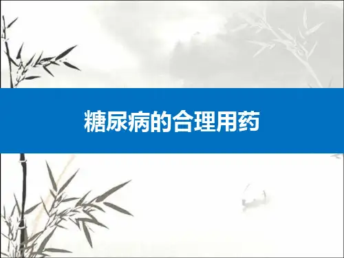糖尿病的合理用药 PPT