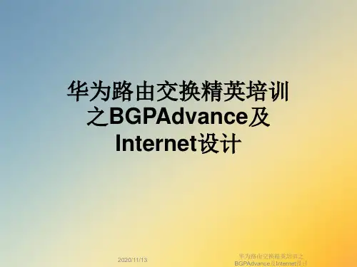 华为路由交换精英培训之BGPAdvance及Internet设计