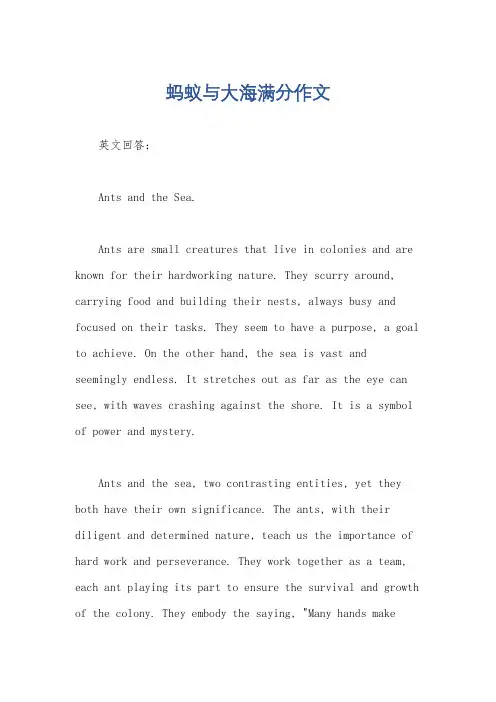 蚂蚁与大海满分作文
