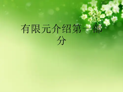 有限元介绍第一部分优秀课件