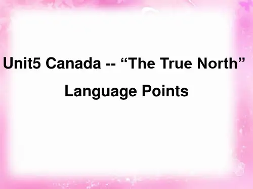 高中英语人教版必修三Unit 5 language points课件 (共15张PPT)