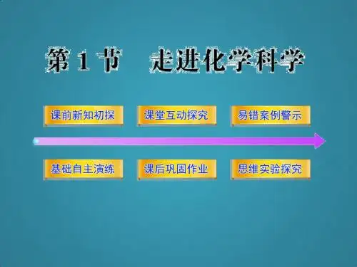高中化学配套课件1.1《走进化学科学》(鲁科版必修1)