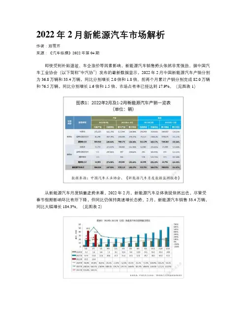 2022年2月新能源汽车市场解析