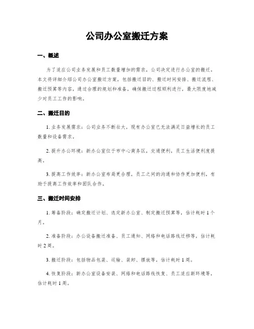 公司办公室搬迁方案 (3)