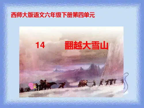 春语文六下第14课《翻越大雪山》优质课件