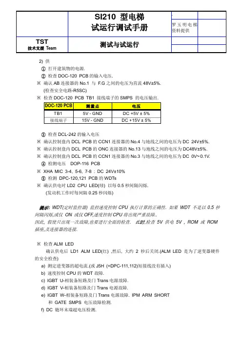 星玛电梯调试