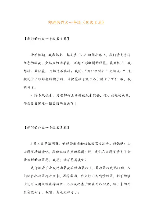 郊游的作文一年级(优选3篇)