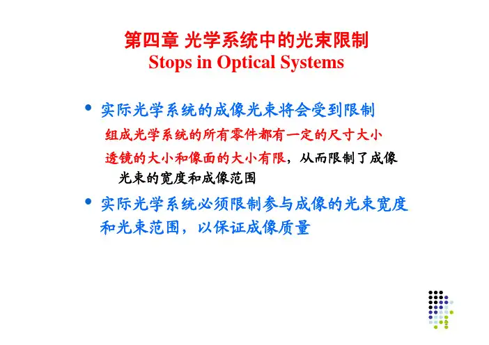 光束系统中的光束限制