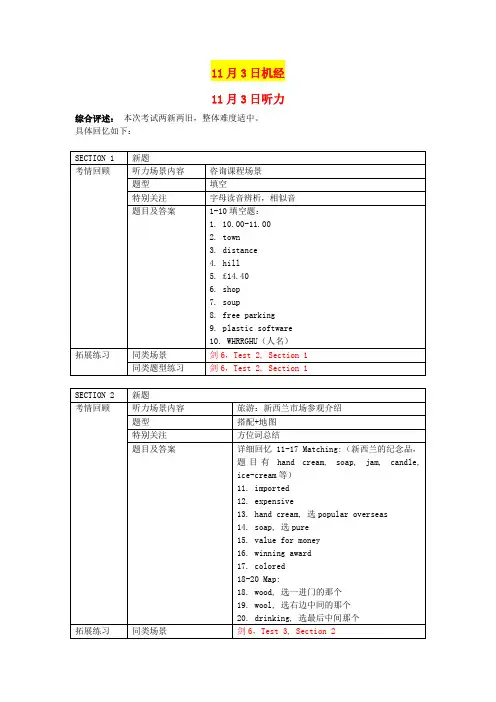 2012年雅思真题回忆与解析 11月3日