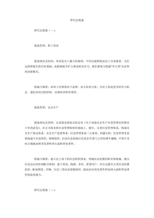 职代会提案