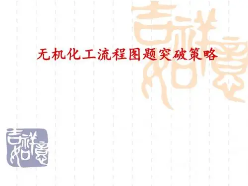 无机化工流程图题突破策略(2018年高考复习备考)