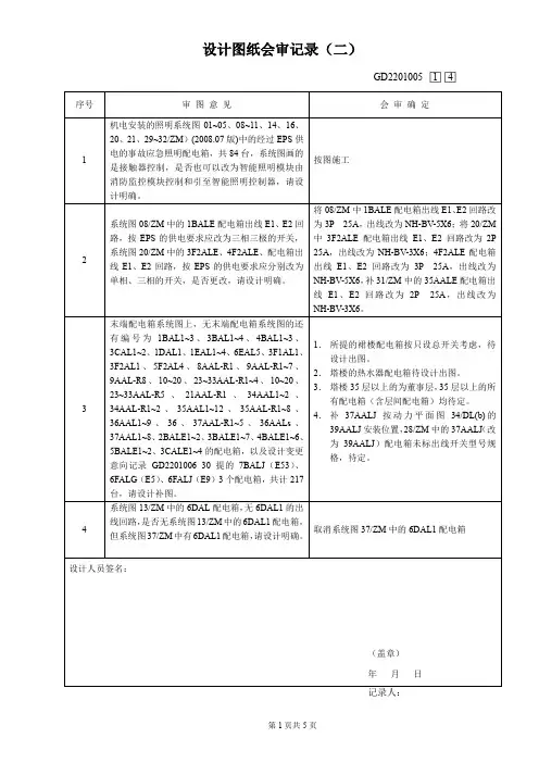 02-2建筑电气工程设计图纸会审记录(二)-14