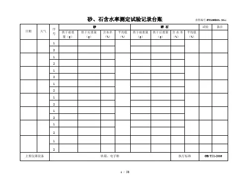 搅拌站试验室用表