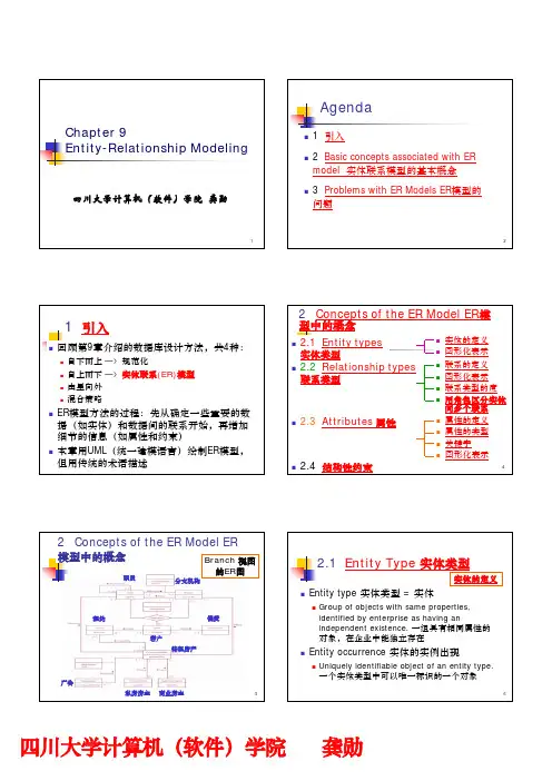 9 Entity-Relationship Modeling(对应书第12章)