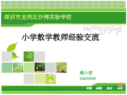 小学数学教师经验交流ppt课件
