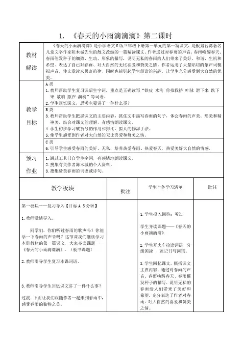 1.春天的小雨滴滴滴(2)