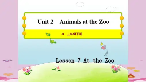 三年级下册英语习题课件    Lesson 7 At the Zoo   冀教版