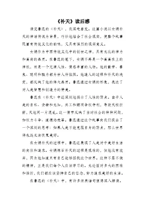 补天读后感