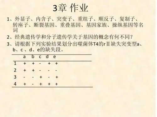 遗传学作业集合