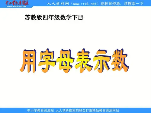 苏教版四年级下册用字母表示数课件之一