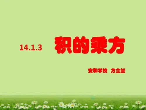 《积的乘方》参考课件.ppt