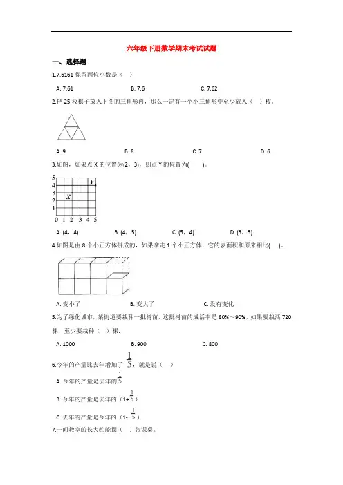 【15套打包】郴州市小升初数学考试单元检测试题(解析版)