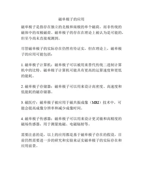 磁单极子的应用
