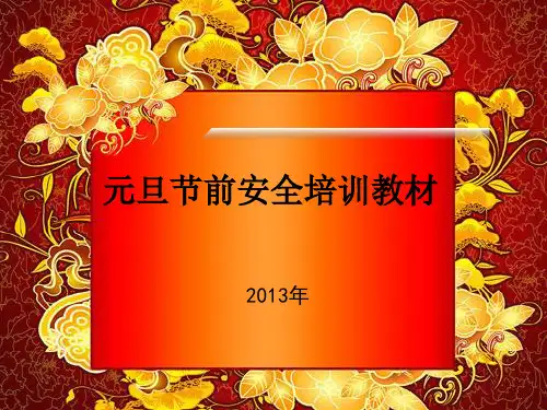 元旦节前安全培训