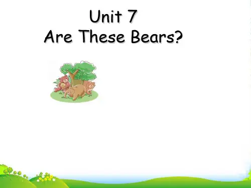 2022陕旅版三年级英语上册《Unit7 Are These Bears》课件
