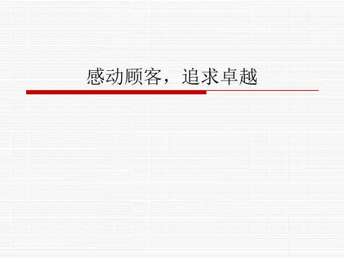 感动顾客_追求卓越