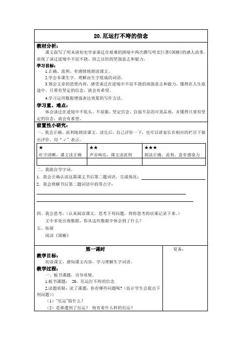 20厄运打不垮的信念