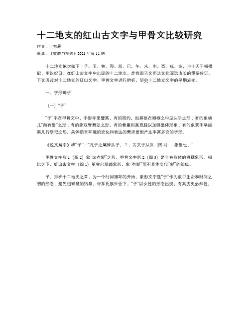 十二地支的红山古文字与甲骨文比较研究
