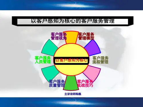 以客户感知为核心的客户服务管理(PPT48页)