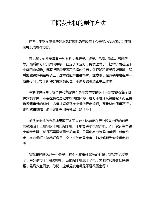手摇发电机的制作方法