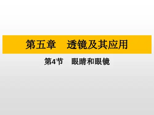 眼睛和眼镜习题课件人教版物理八年级上册