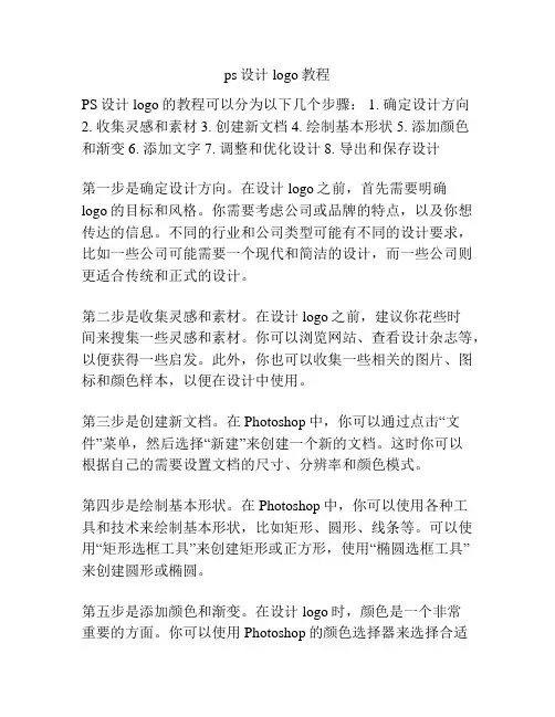 ps设计logo教程