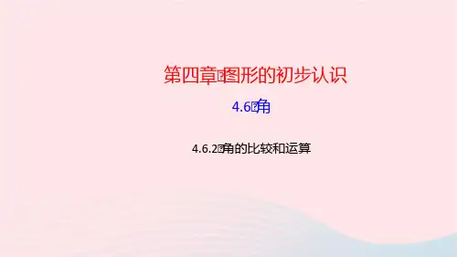数学七年级上册第四章图形的初步认识4.6角2角的比较和运算作业课件 华东师大版