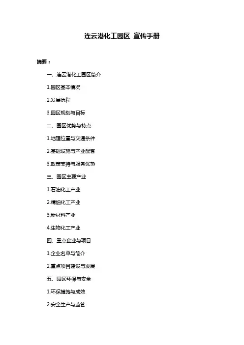 连云港化工园区 宣传手册