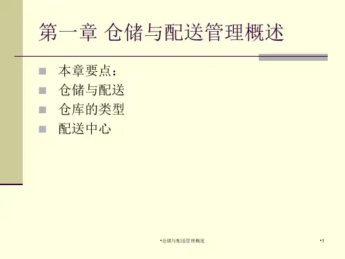 仓储与配送管理概述课件