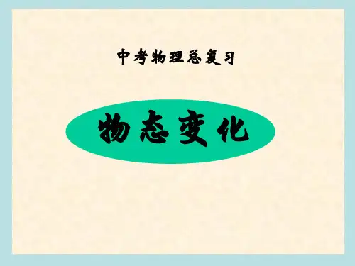 中考物理物态变化复习PPT课件
